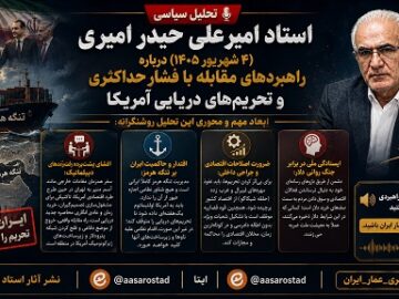 هشدار استاد امیری نسبت به عادیانگاری محاصره دریایی ایران و بازی خرید زمان
